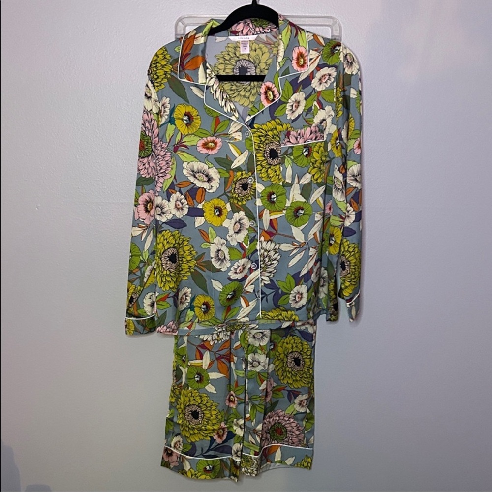 NWOT Floral Green Pajama Set